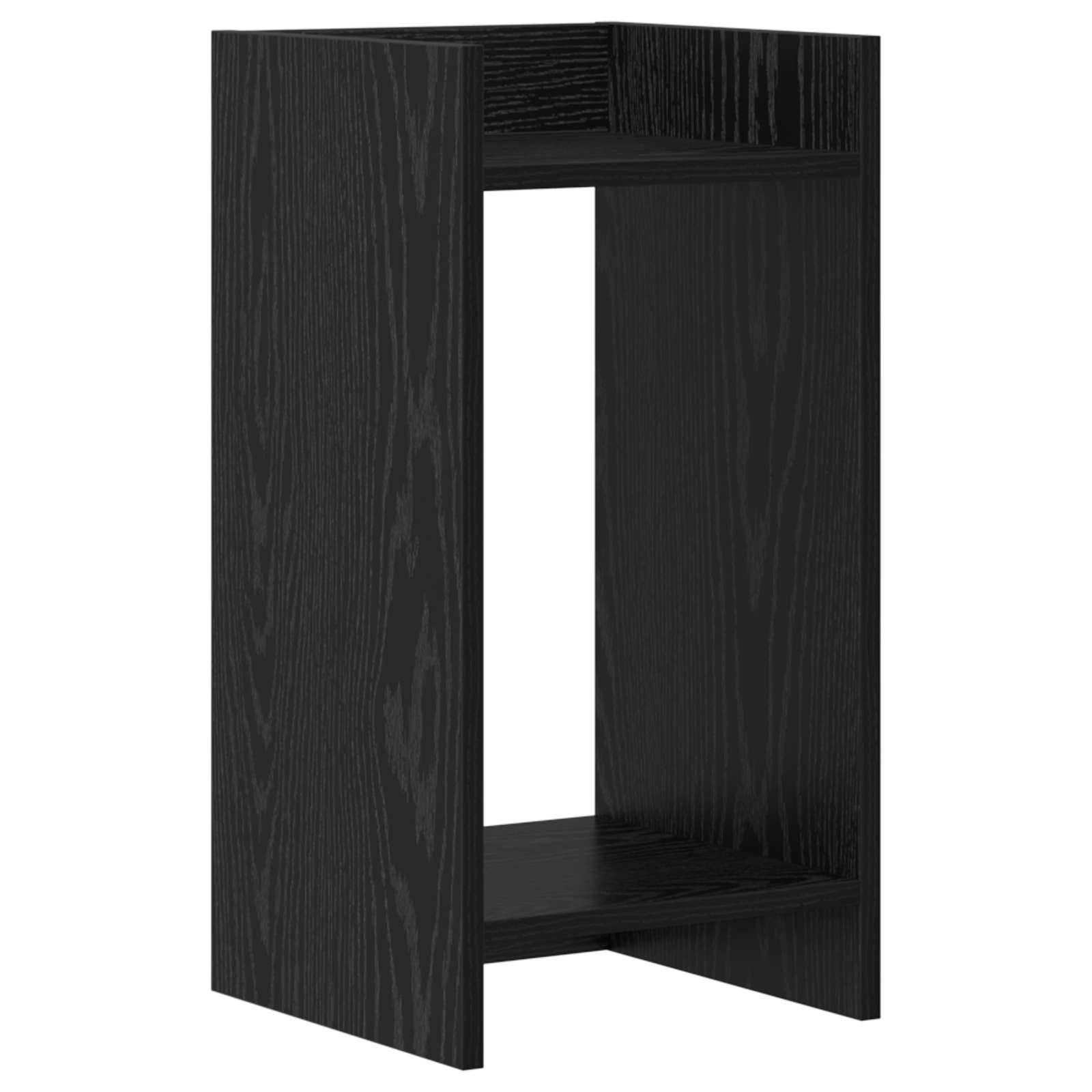 Supporto per piante Rovere Nero 30 x 30 x 60 cm
