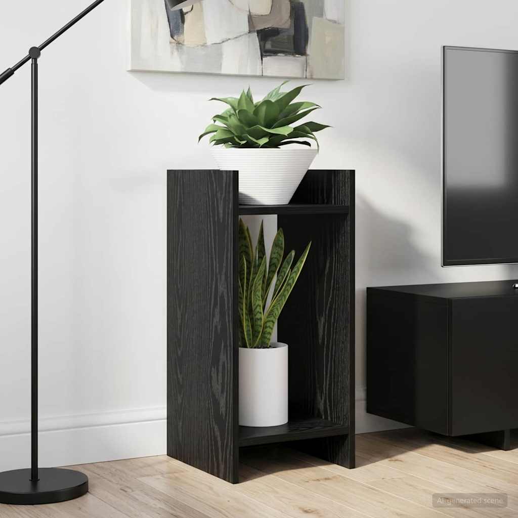 Supporto per piante Rovere Nero 30 x 30 x 60 cm