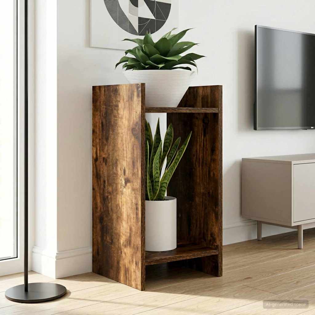 Supporto per piante 2 pz Rovere Fumo 30 x 30 x 60 cm