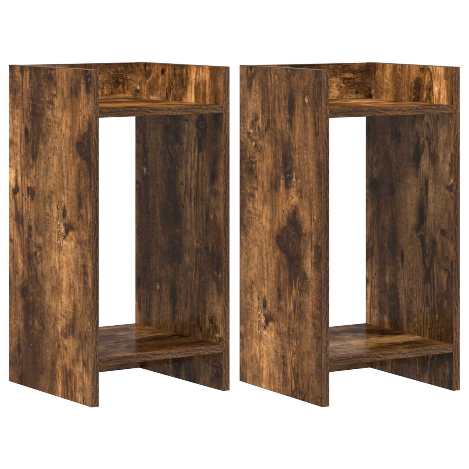 Supporto per piante 2 pz Rovere Fumo 30 x 30 x 60 cm