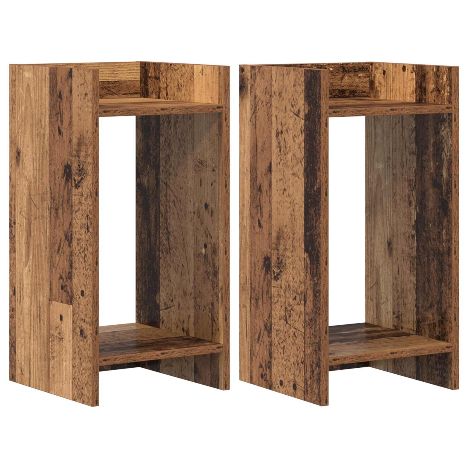 Supporto per piante 2 pz Legno antico 30 x 30 x 60 cm