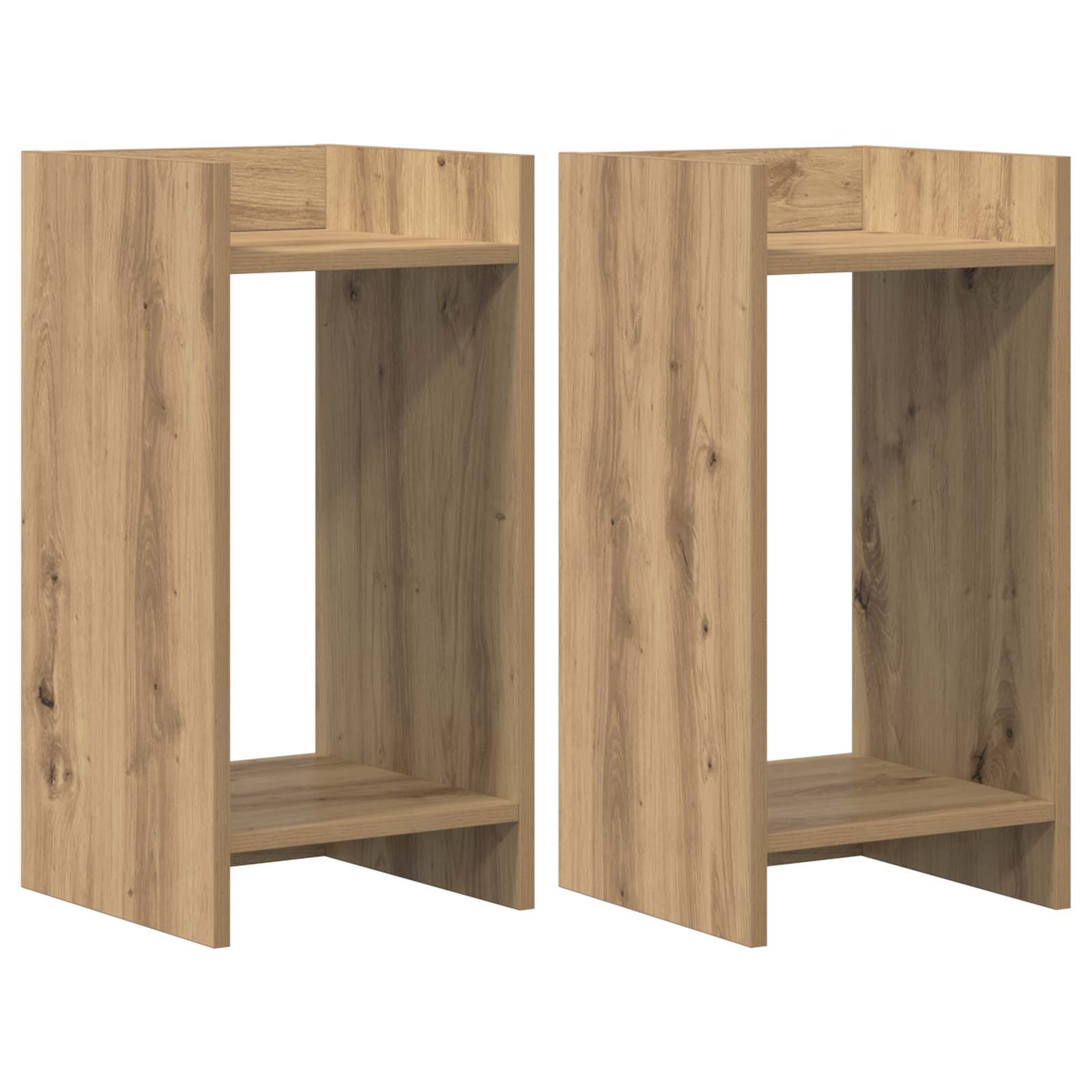Supporto per piante 2 pz Rovere Artigianale 30 x 30 x 60 cm