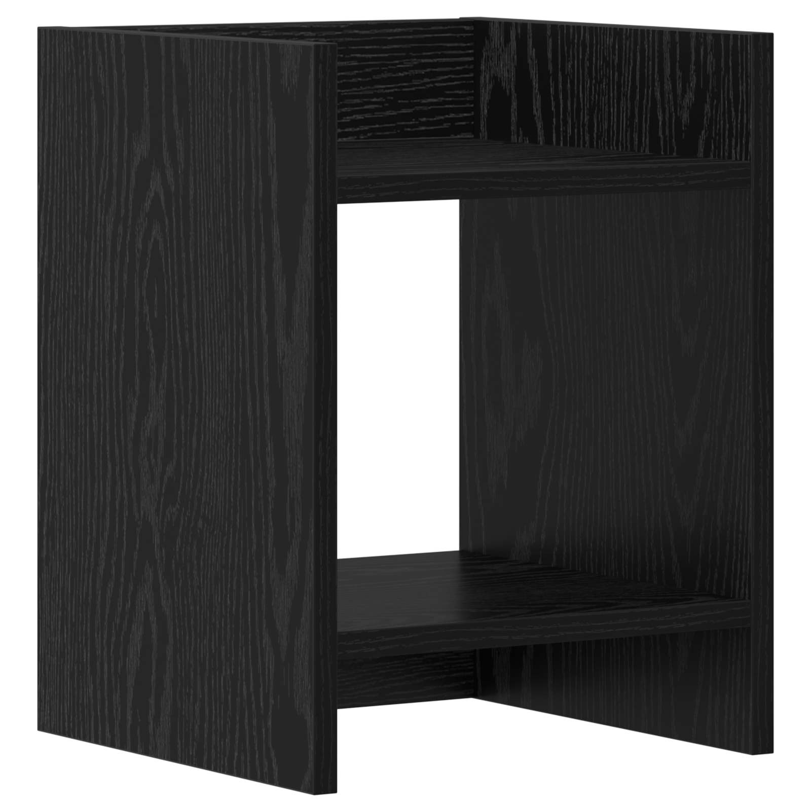 Supporto per piante Rovere Nero 30 x 30 x 40 cm
