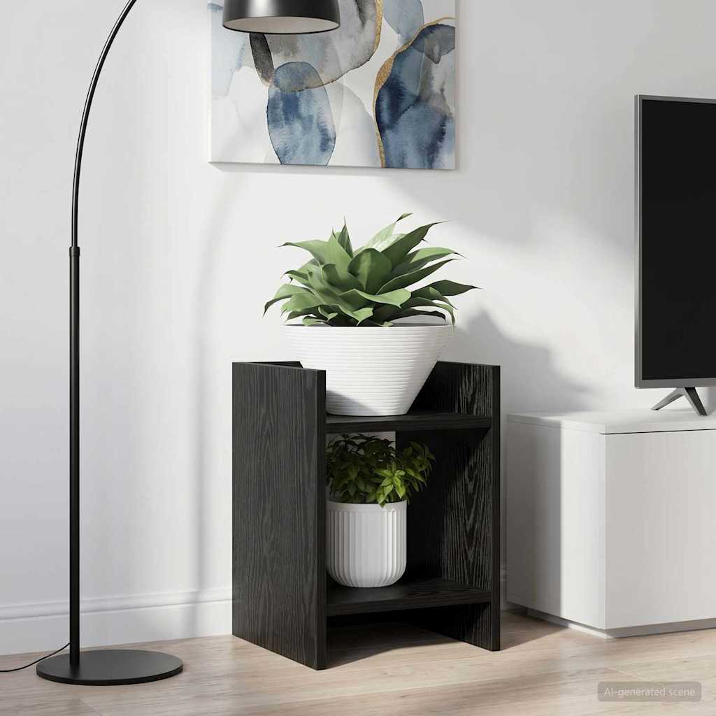Supporto per piante Rovere Nero 30 x 30 x 40 cm