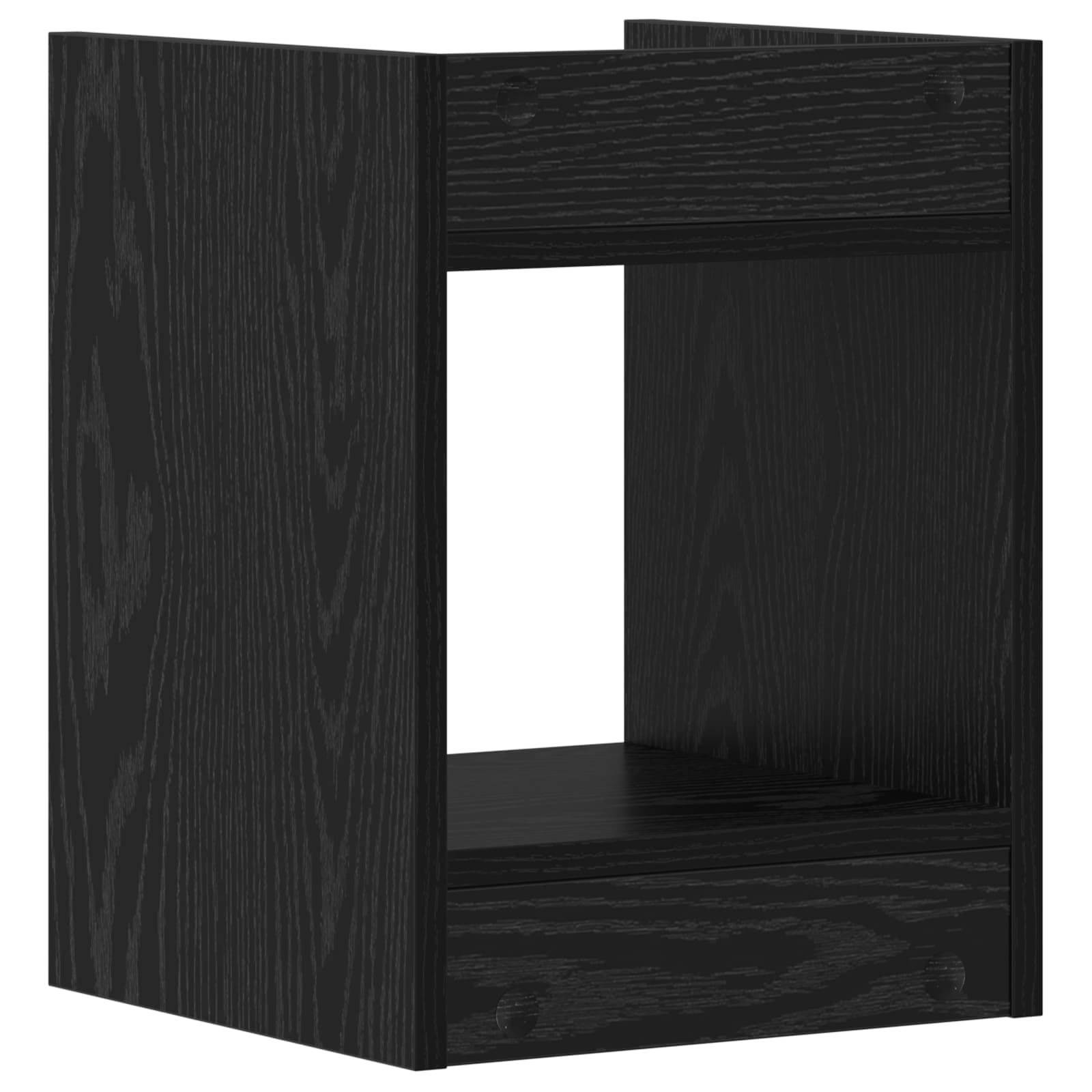 Supporto per piante 2 pz Rovere Nero 30 x 30 x 40 cm