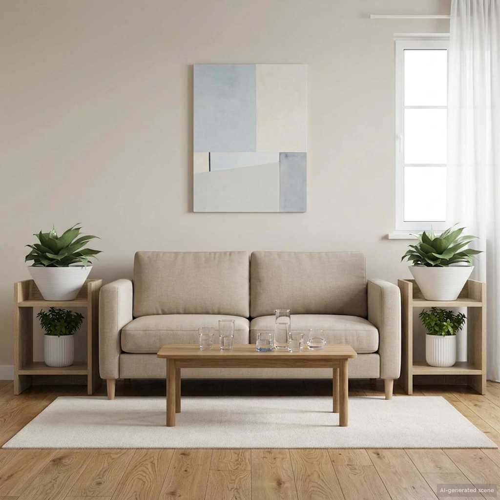 Supporto per piante 2 pz Rovere Sonoma 30 x 30 x 40 cm