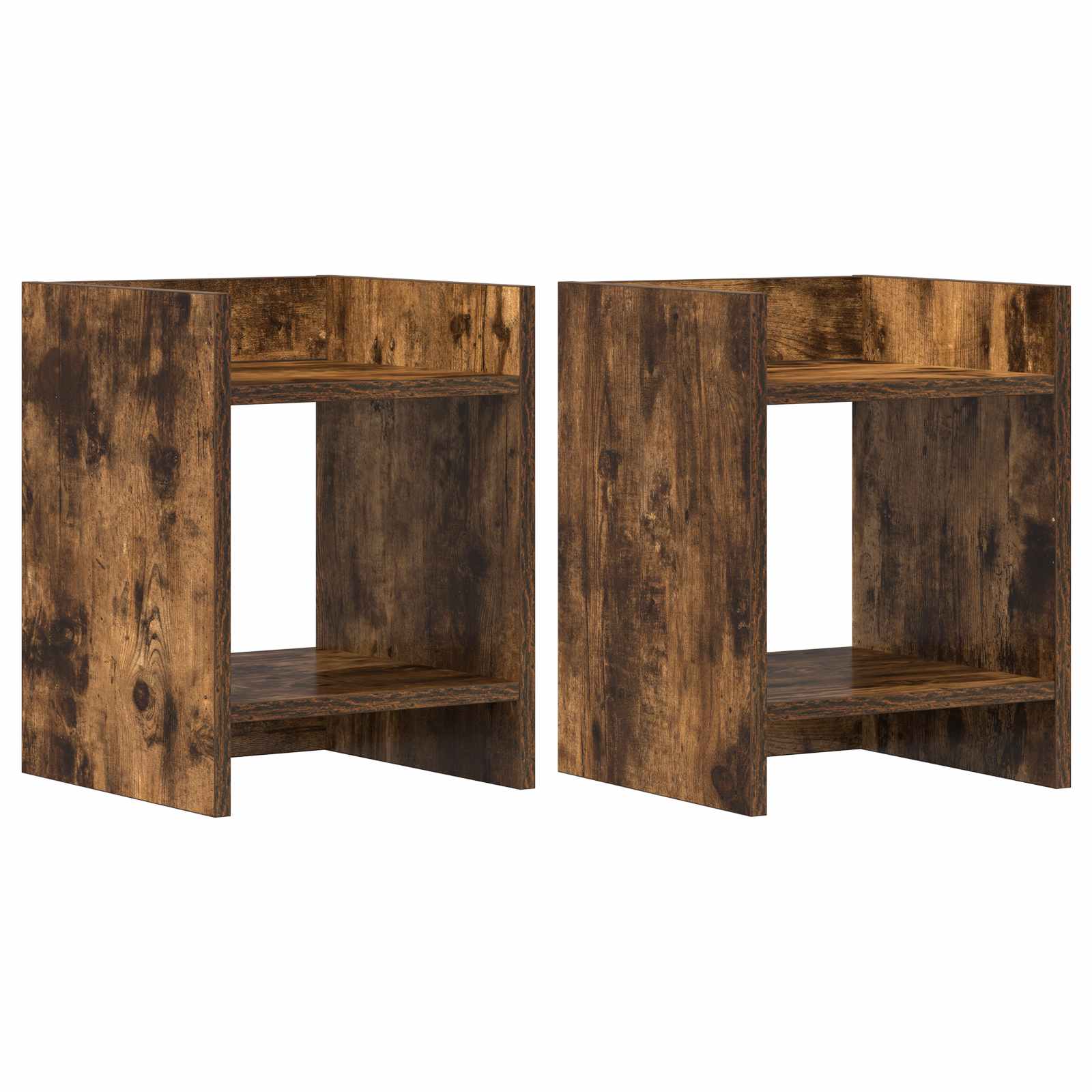 Supporto per piante 2 pz Rovere Fumo 30 x 30 x 40 cm