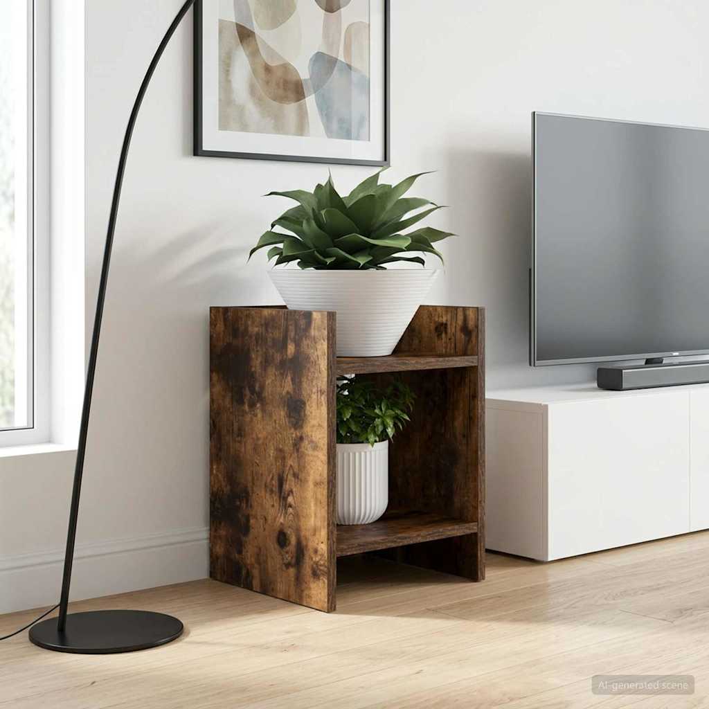 Supporto per piante 2 pz Rovere Fumo 30 x 30 x 40 cm
