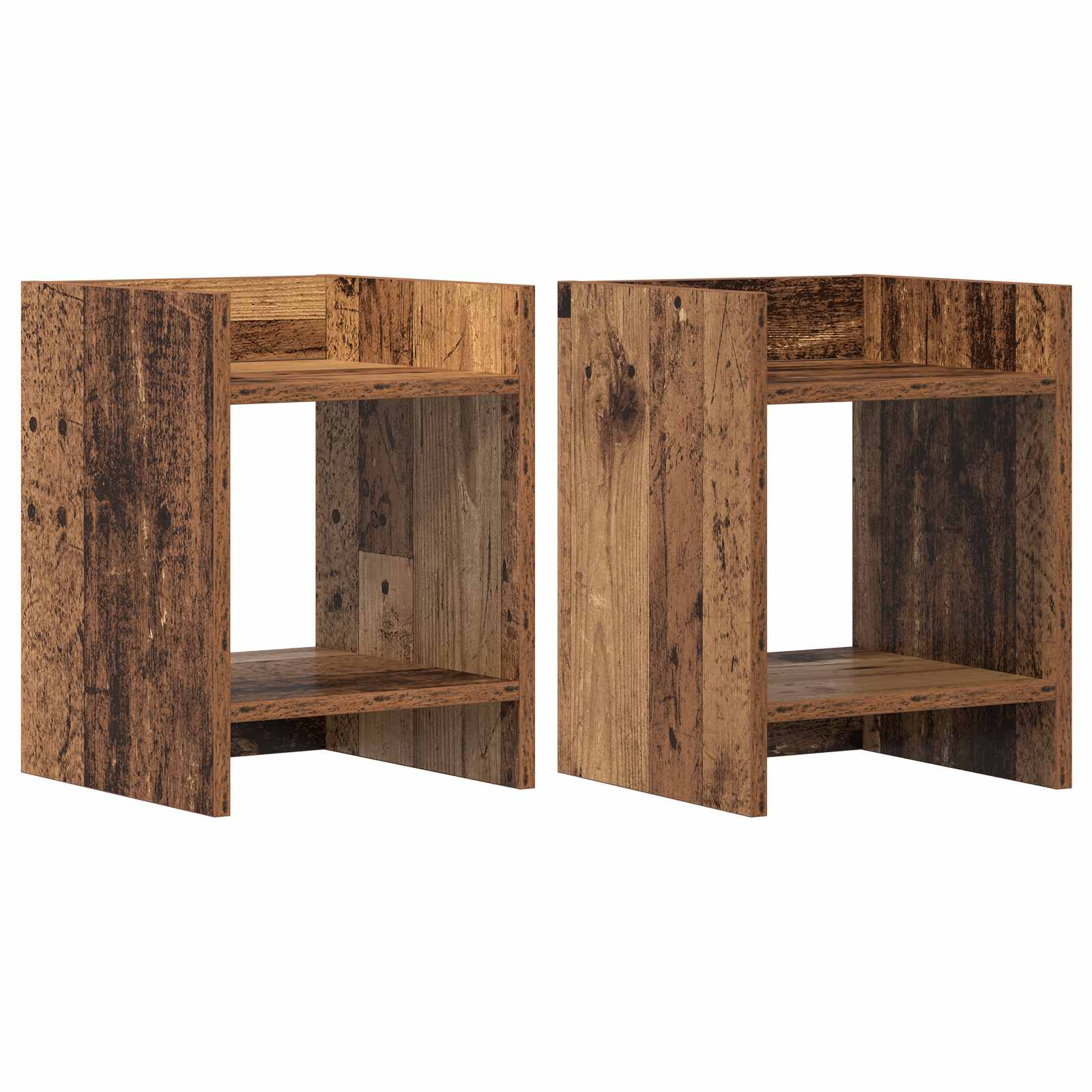 Supporto per piante 2 pz Legno antico 30 x 30 x 40 cm