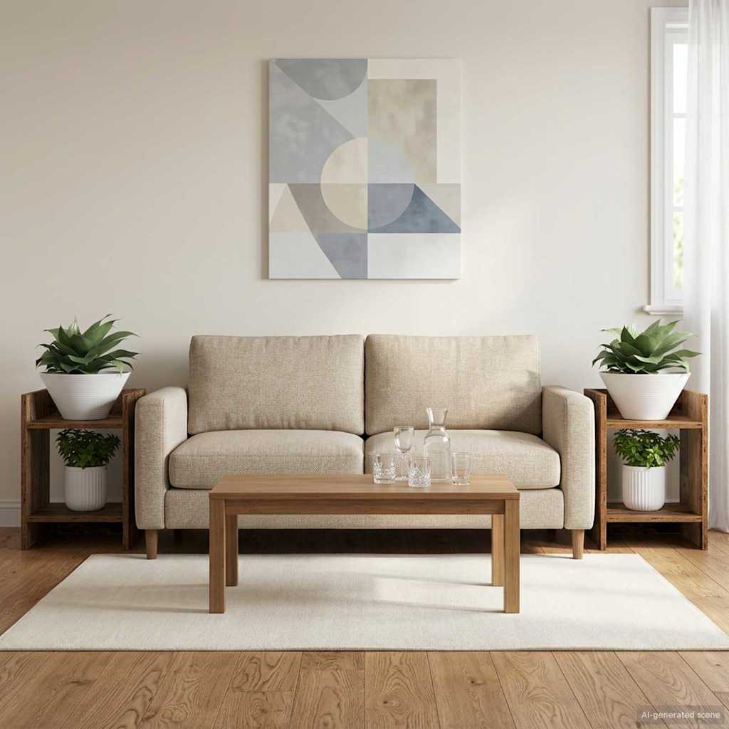 Supporto per piante 2 pz Legno antico 30 x 30 x 40 cm