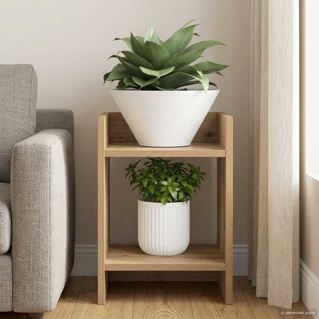 Supporto per piante Rovere Artigianale 30 x 30 x 40 cm