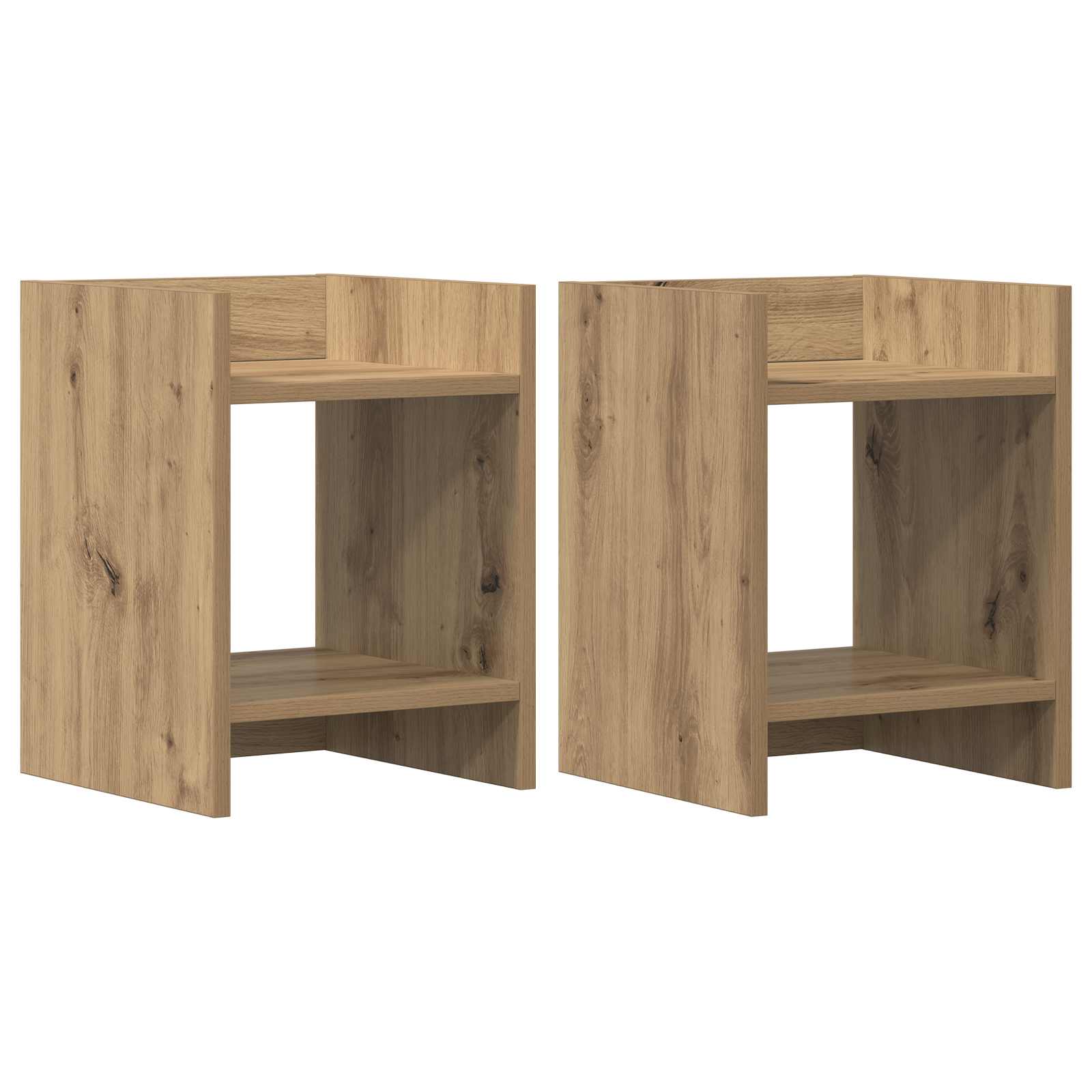 Supporto per piante 2 pz Rovere Artigianale 30 x 30 x 40 cm