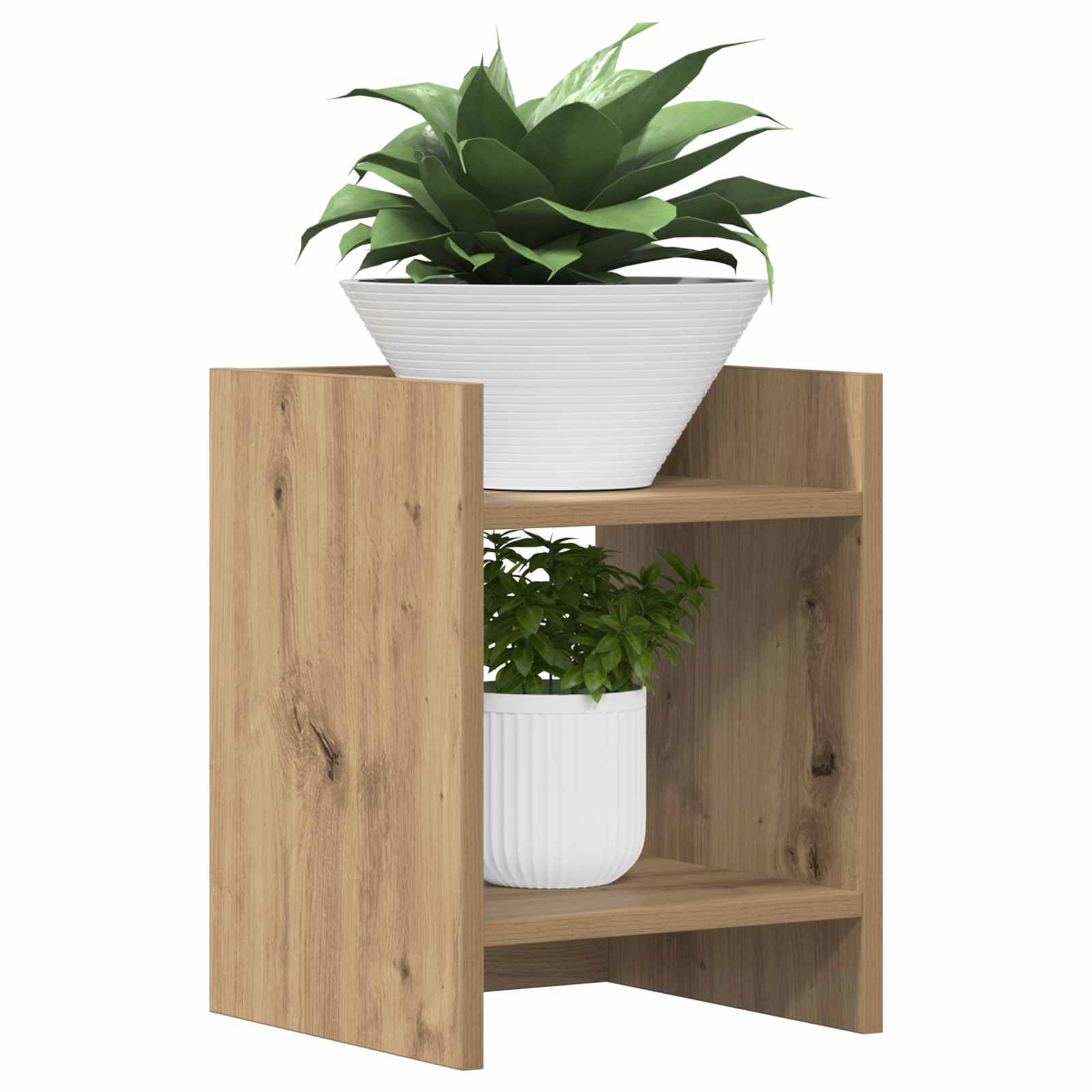 Supporto per piante 2 pz Rovere Artigianale 30 x 30 x 40 cm