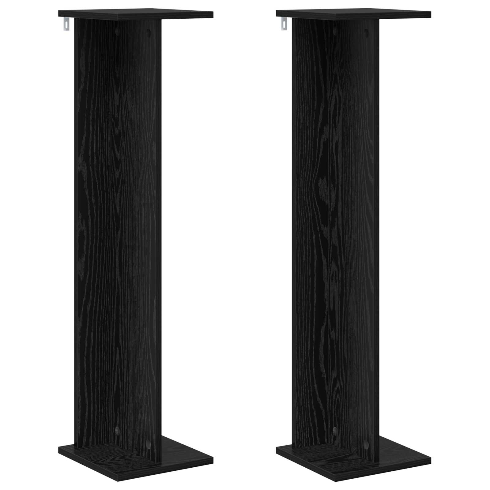 Supporto per piante 2 pz Rovere Nero 25 x 25,5 x 100,5 cm