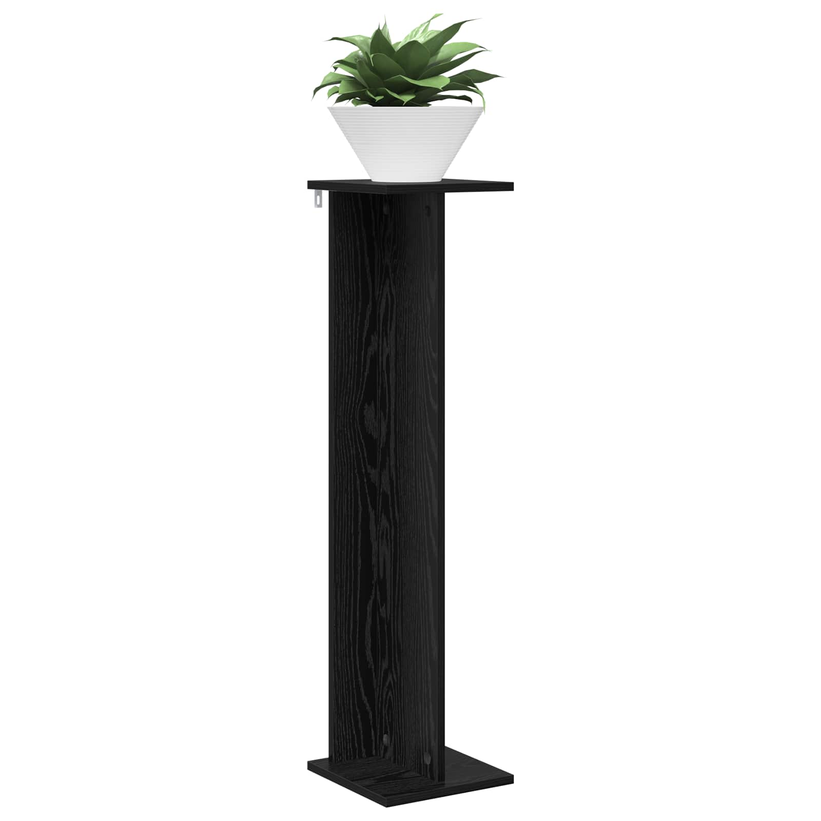 Supporto per piante 2 pz Rovere Nero 25 x 25,5 x 100,5 cm