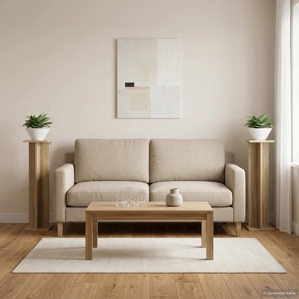 Supporto per piante 2 pz Rovere Sonoma 25 x 25,5 x 100,5 cm