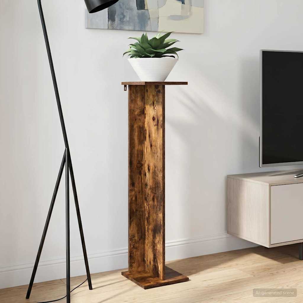Supporto per piante Rovere Fumo 25 x 25,5 x 100,5 cm