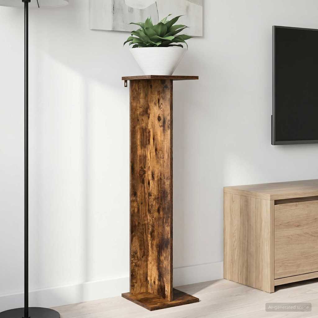 Supporto per piante 2 pz Rovere Fumo 25 x 25,5 x 100,5 cm