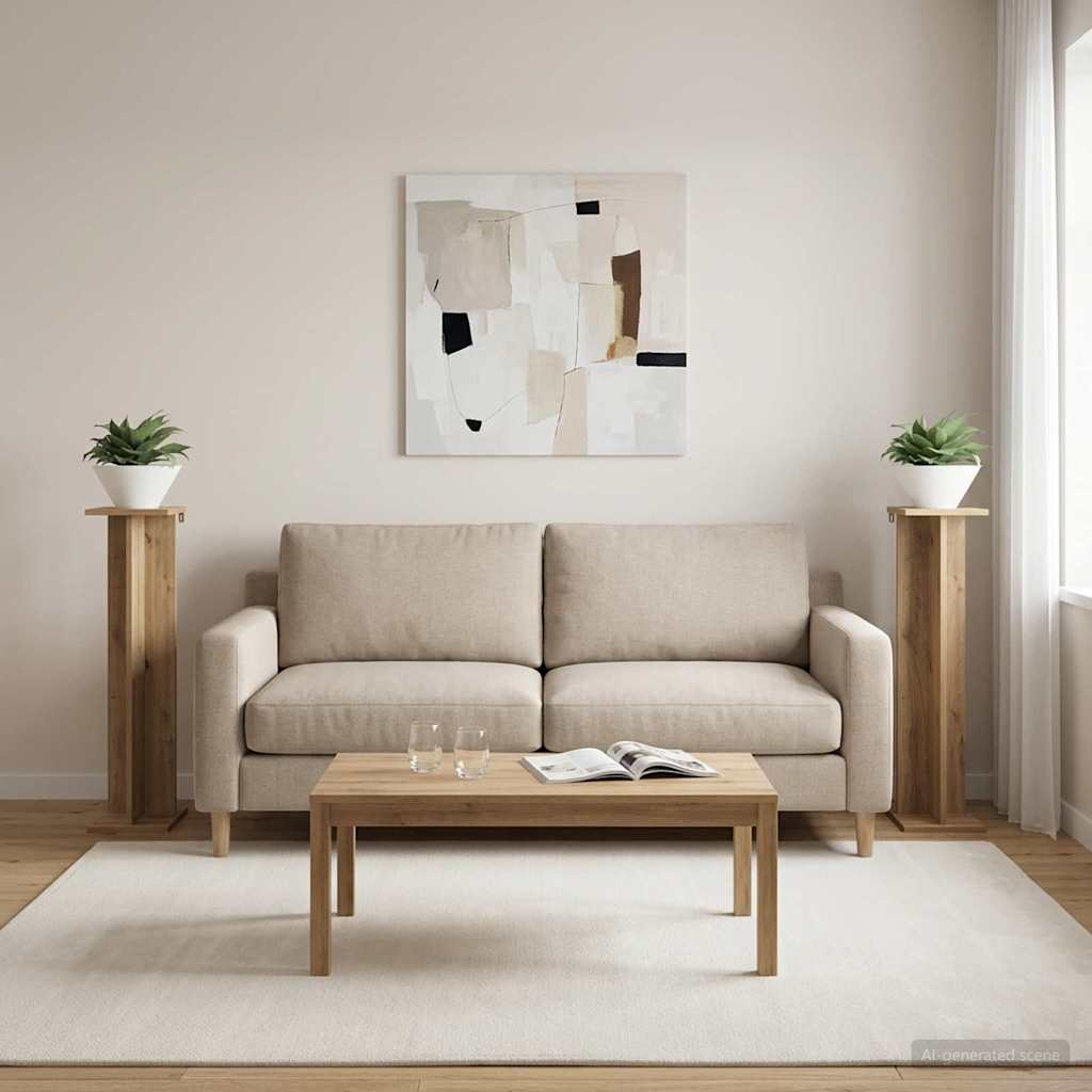 Supporto per piante 2 pz Rovere Artigianale