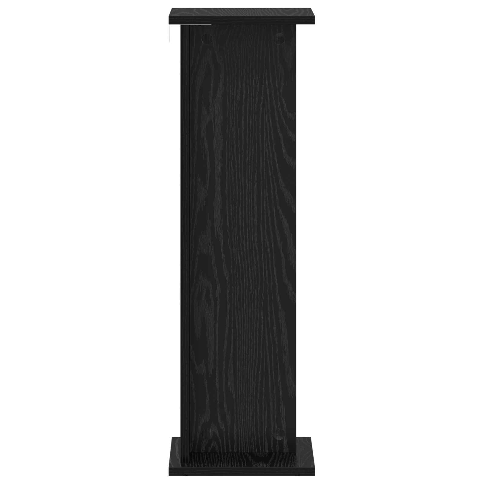 Supporto per piante 2 pz Rovere Nero 25 x 25,5 x 80,5 cm