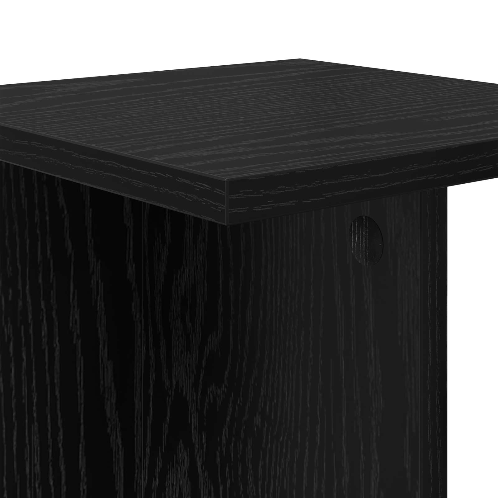 Supporto per piante 2 pz Rovere Nero 25 x 25,5 x 80,5 cm