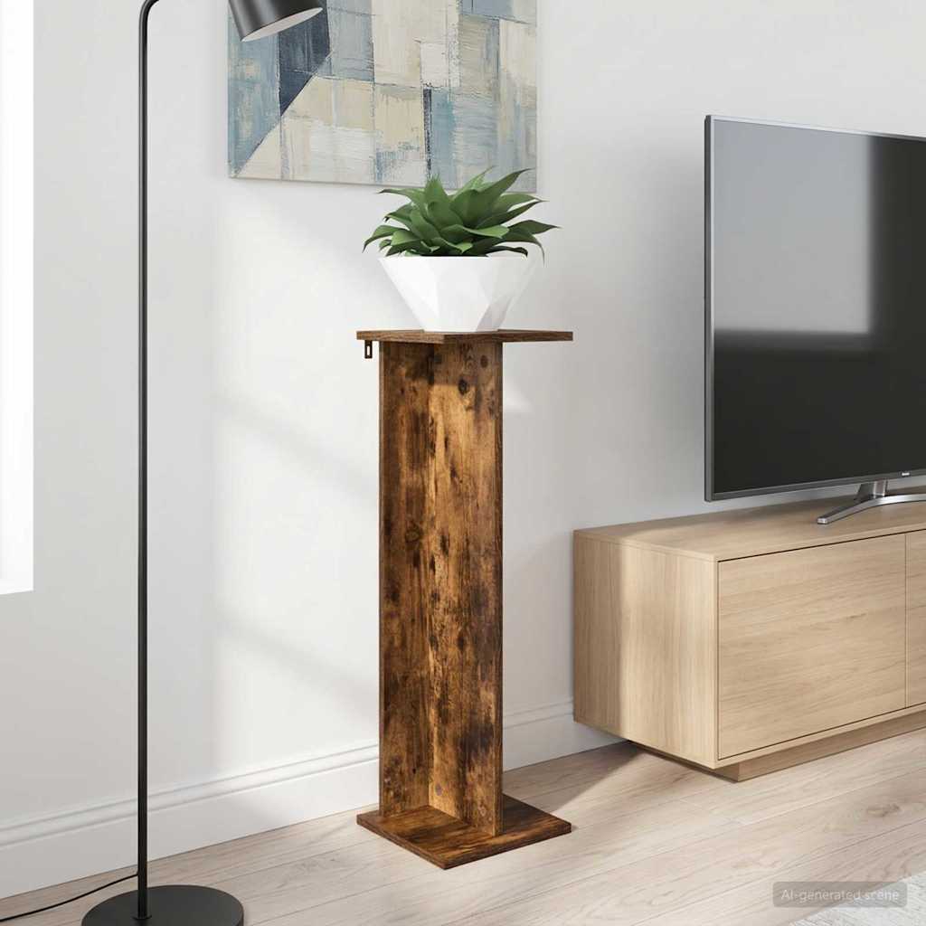 Supporto per piante Rovere Fumo 25 x 25,5 x 80,5 cm