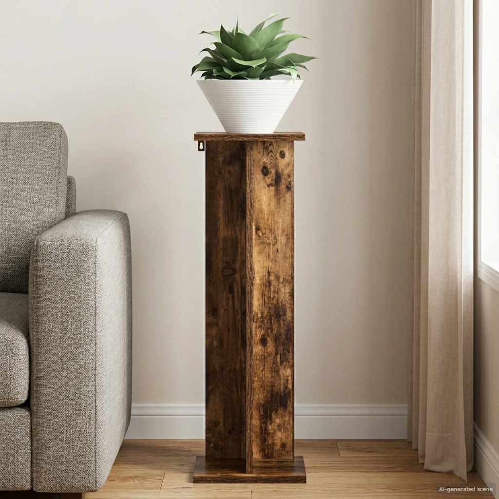 Supporto per piante Rovere Fumo 25 x 25,5 x 80,5 cm