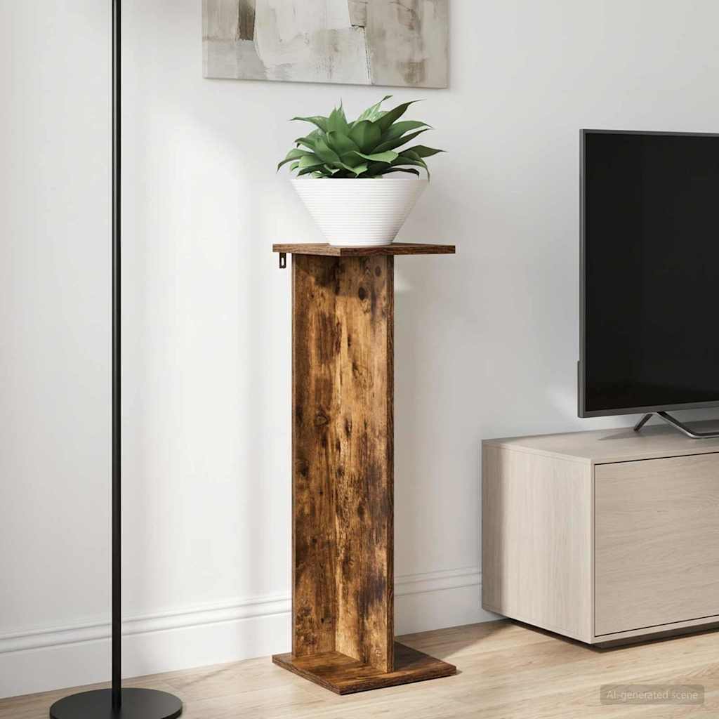 Supporto per piante 2 pz Rovere Fumo 25 x 25,5 x 80,5 cm