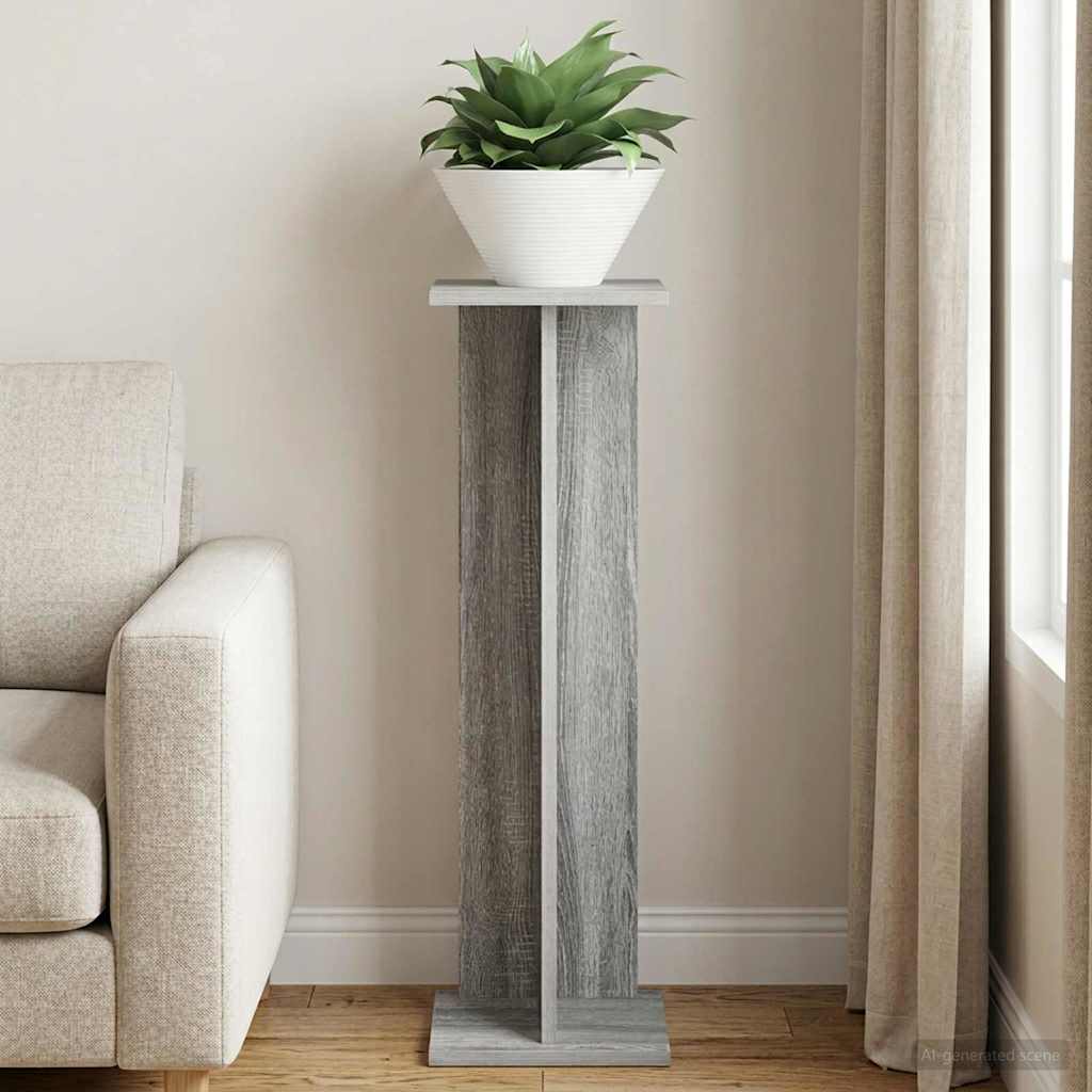 Supporto per piante Sonoma grigio 25 x 25,5 x 80,5 cm