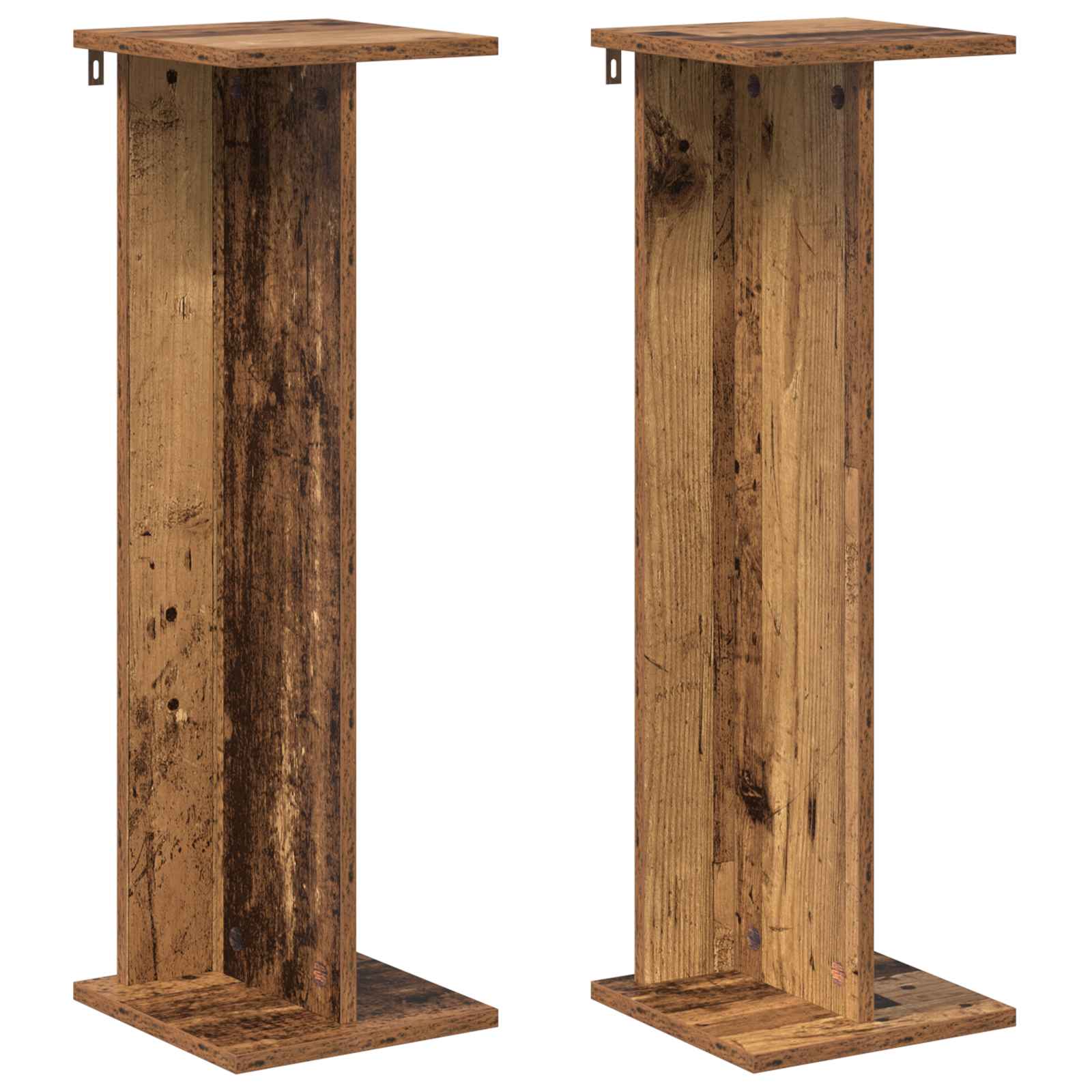 Supporto per piante 2 pz Legno antico 25 x 25,5 x 80,5 cm