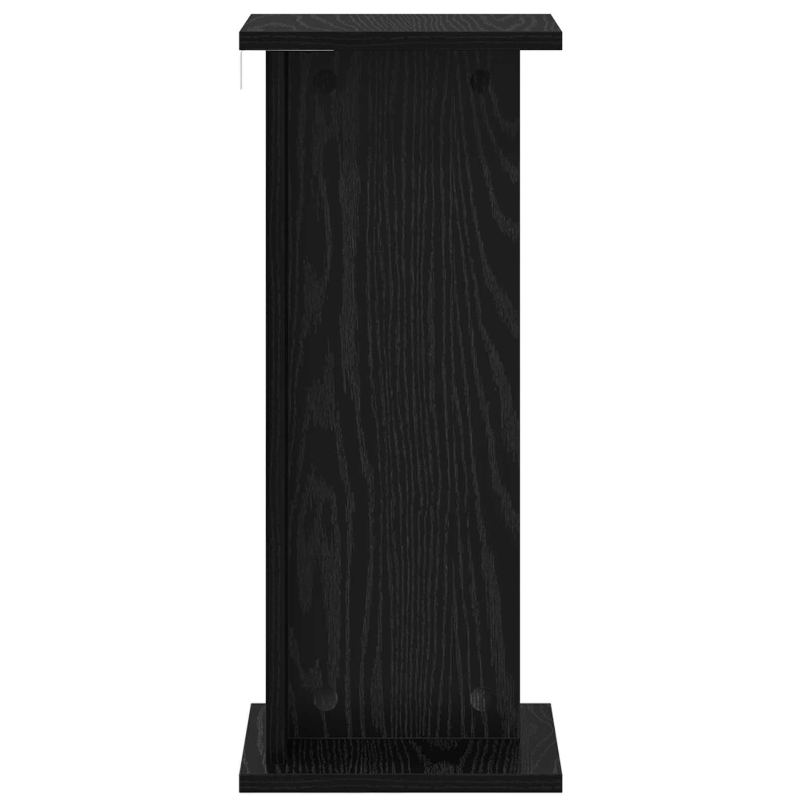 Supporto per piante 2 pz Rovere Nero 25 x 25,5 x 60,5 cm