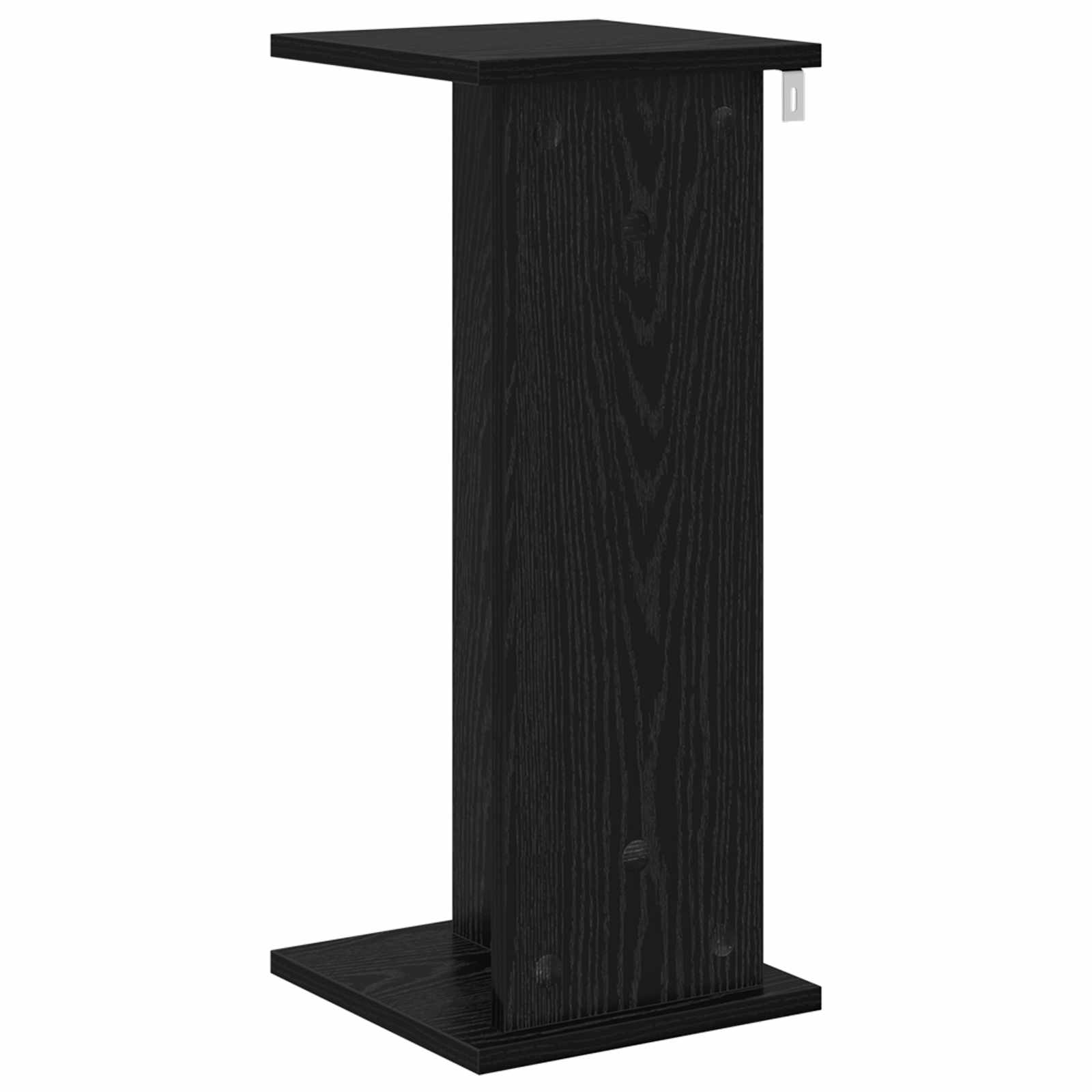 Supporto per piante 2 pz Rovere Nero 25 x 25,5 x 60,5 cm