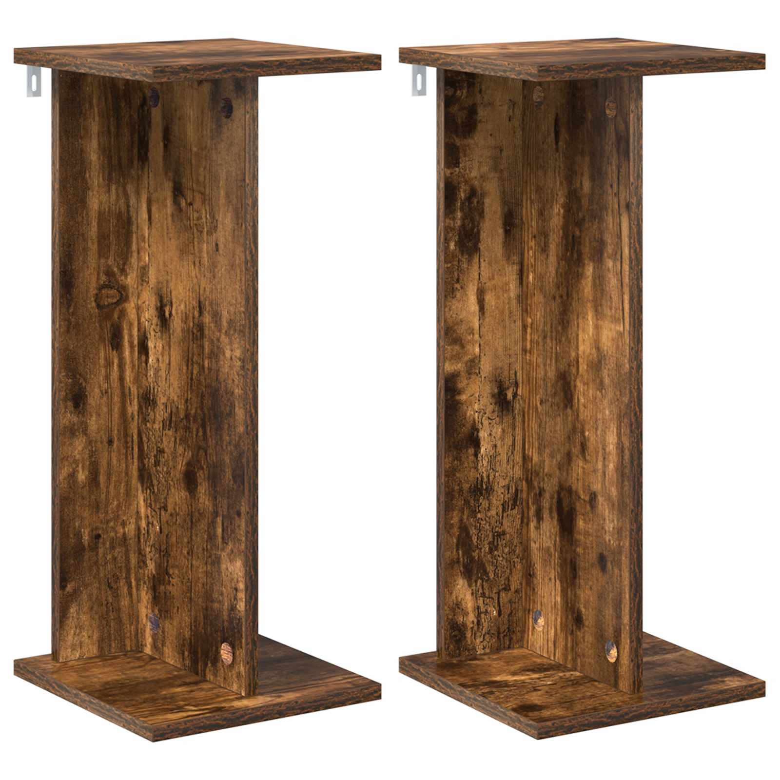 Supporto per piante 2 pz Rovere Fumo 25 x 25,5 x 60,5 cm