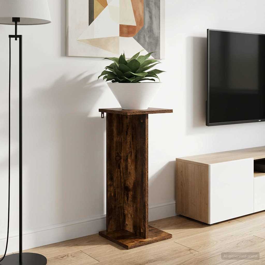 Supporto per piante 2 pz Rovere Fumo 25 x 25,5 x 60,5 cm