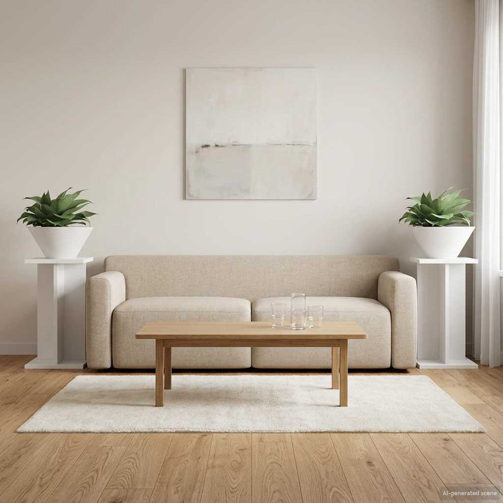 Supporto per piante 2 pz Bianco 25 x 25,5 x 40,5 cm