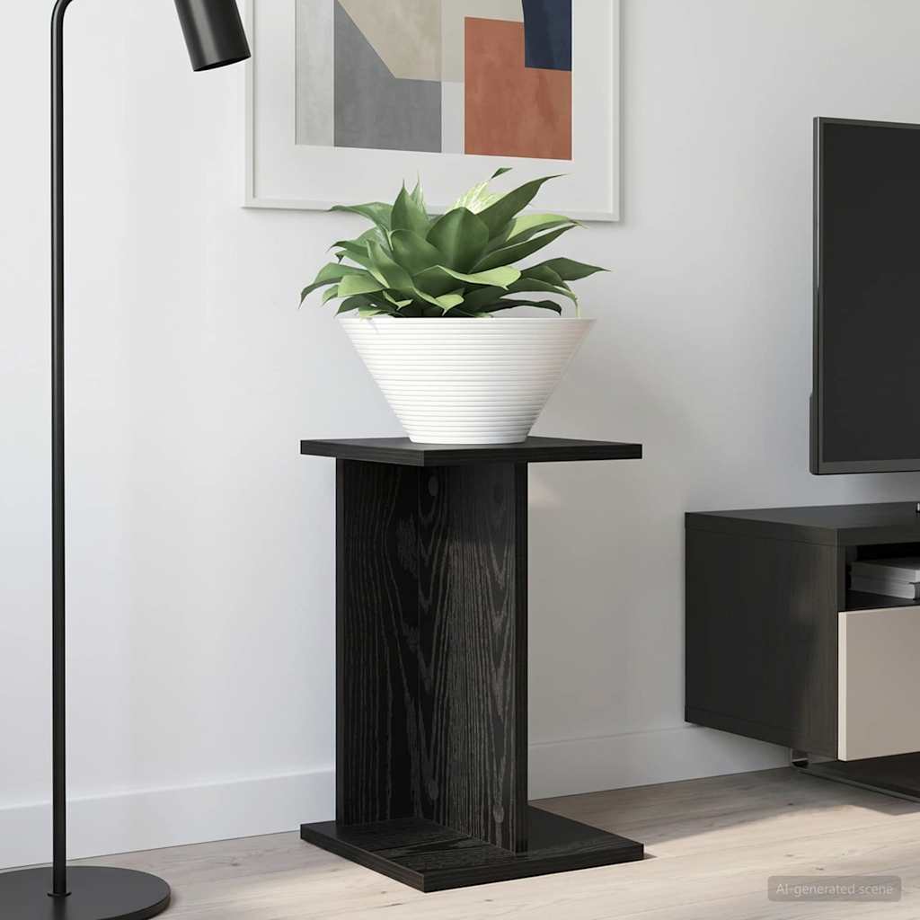 Supporto per piante Rovere Nero 25 x 25,5 x 40,5 cm