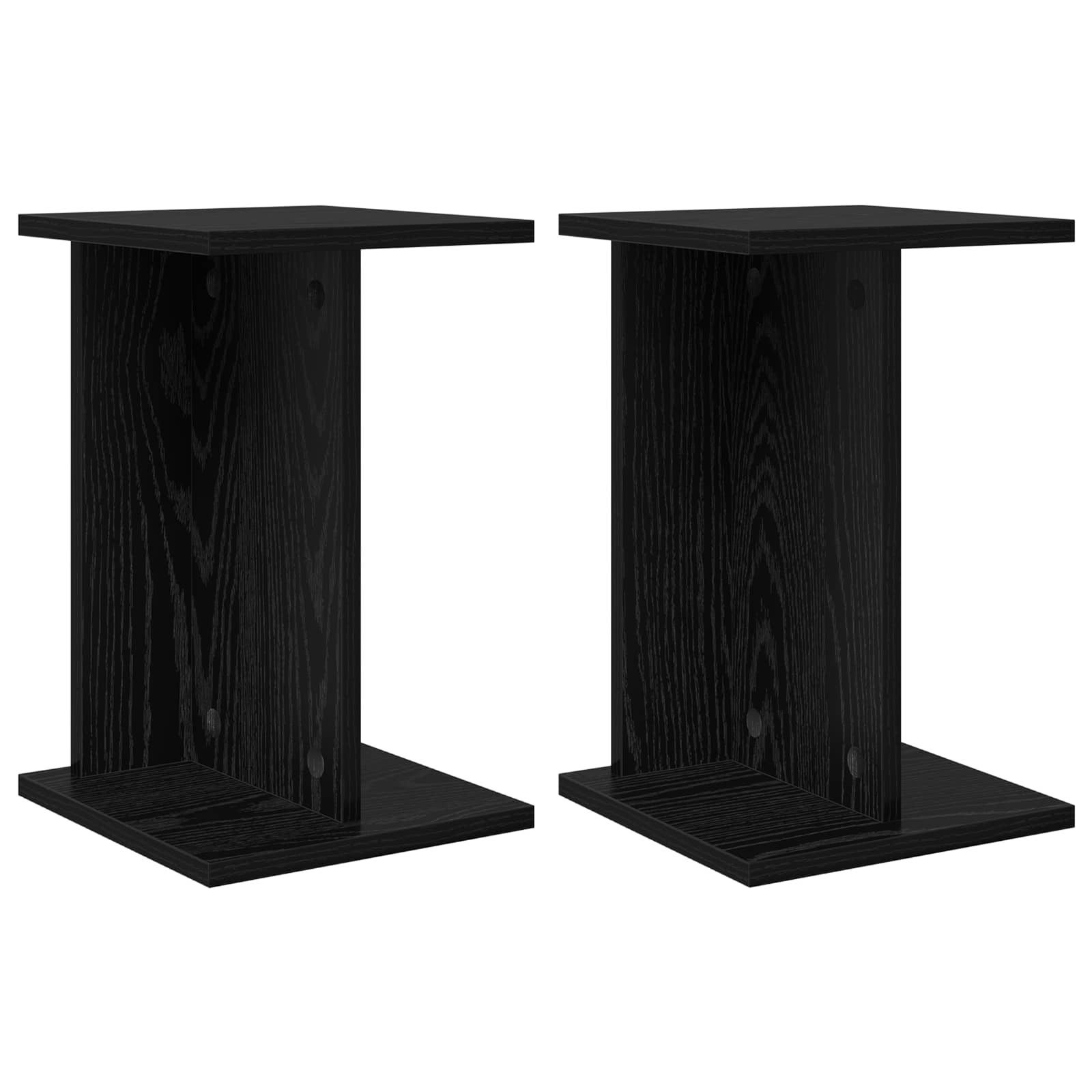 Supporto per piante 2 pz Rovere Nero 25 x 25,5 x 40,5 cm