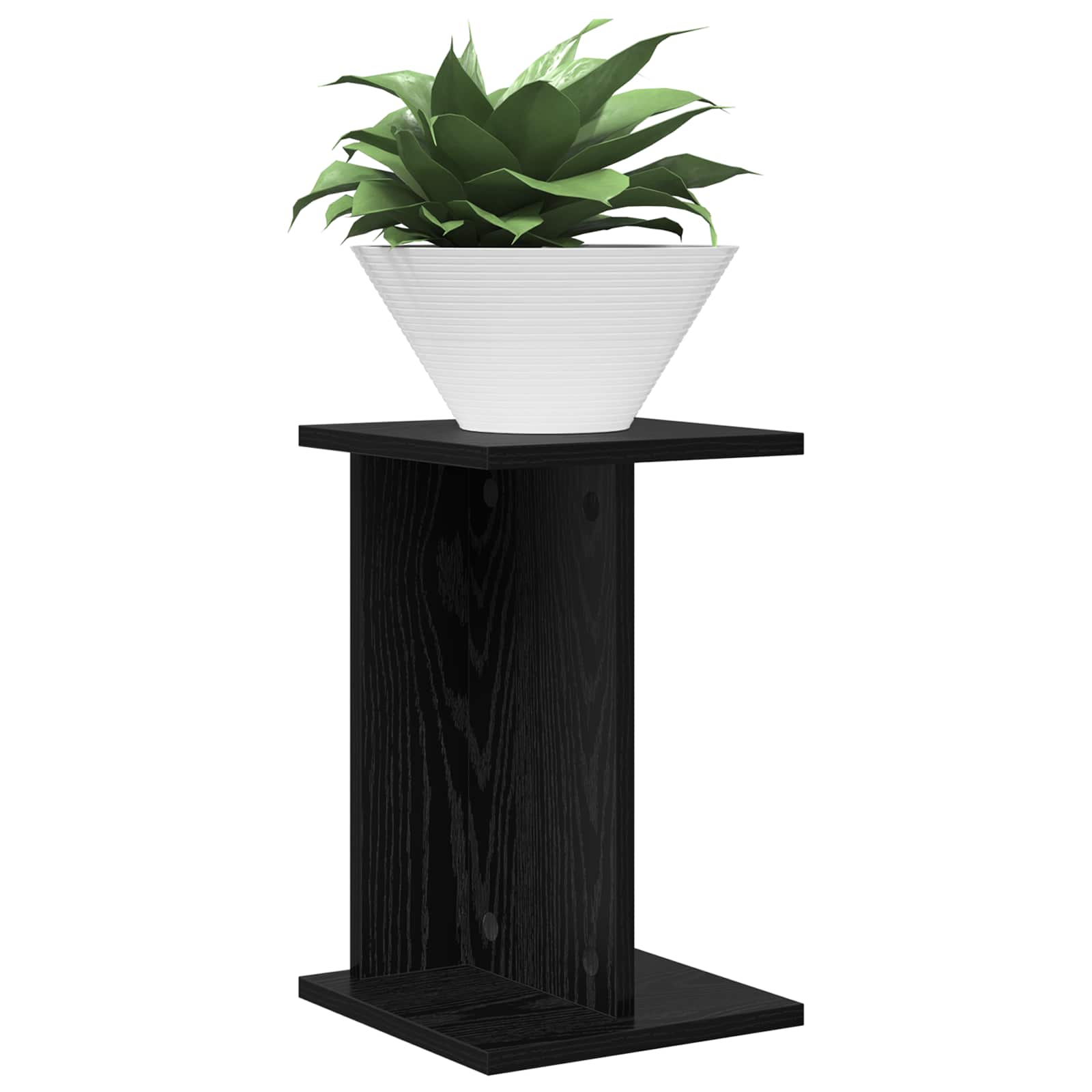 Supporto per piante 2 pz Rovere Nero 25 x 25,5 x 40,5 cm