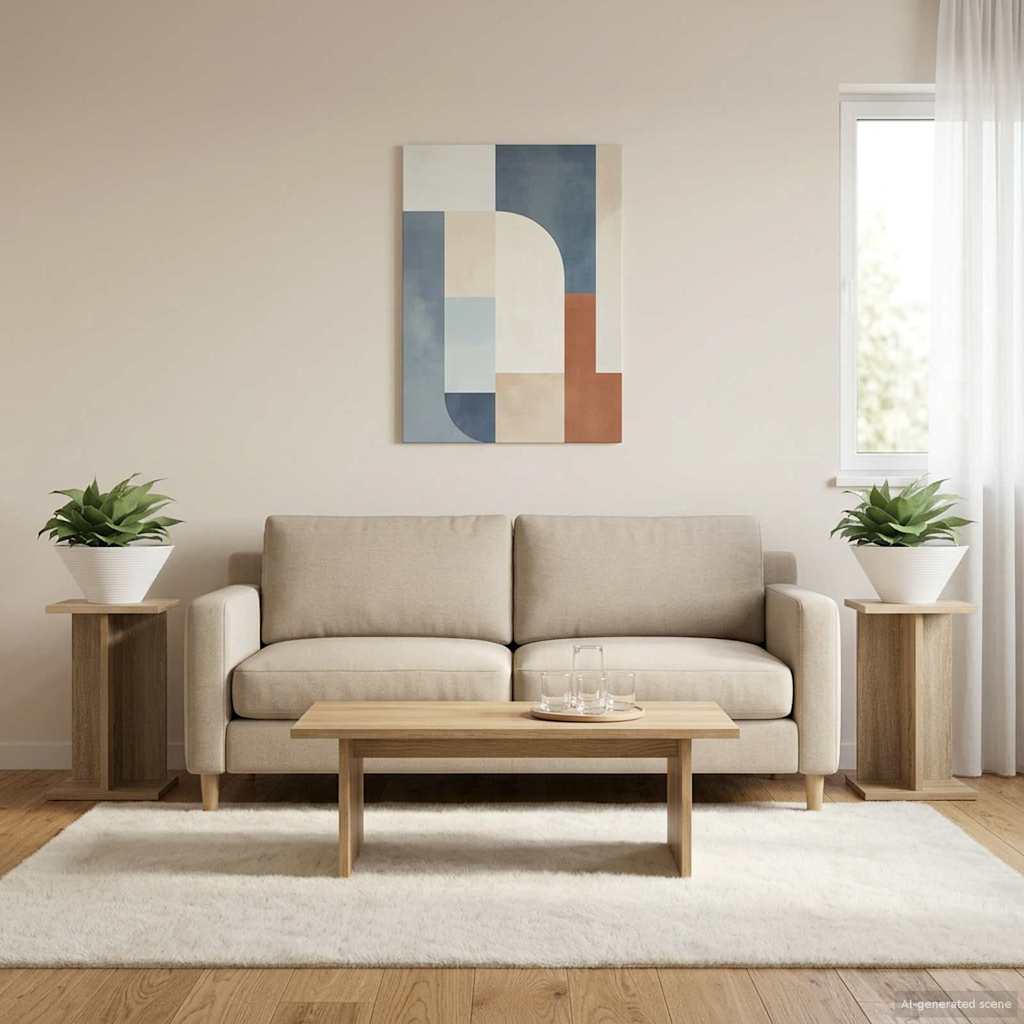 Supporto per piante 2 pz Rovere Sonoma 25 x 25,5 x 40,5 cm