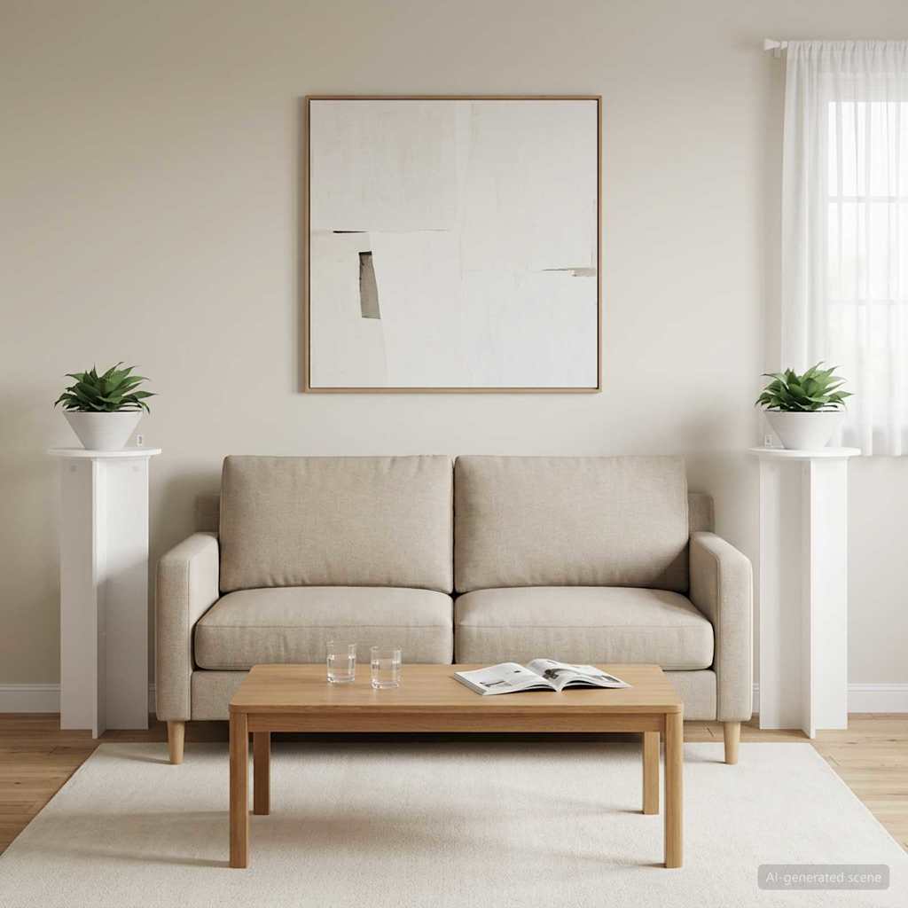Supporto per piante 2 pz Bianco Ø40 x 100 cm