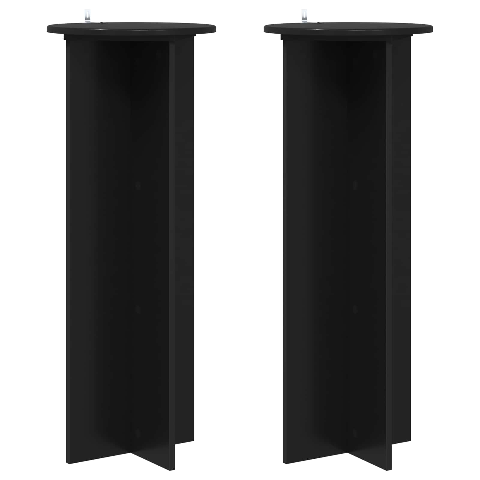 Supporto per piante 2 pz Nero Ø40 x 100 cm Legno ingegnerizzato