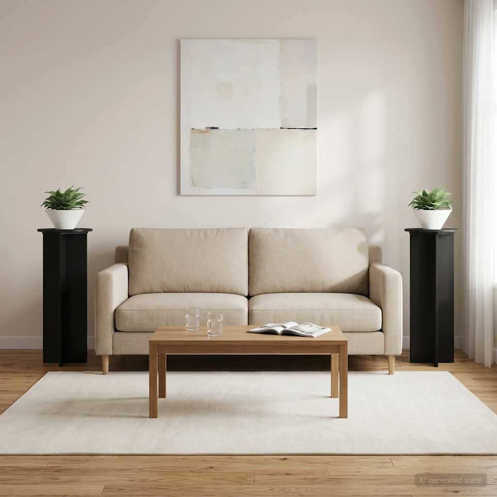 Supporto per piante 2 pz Nero Ø40 x 100 cm Legno ingegnerizzato