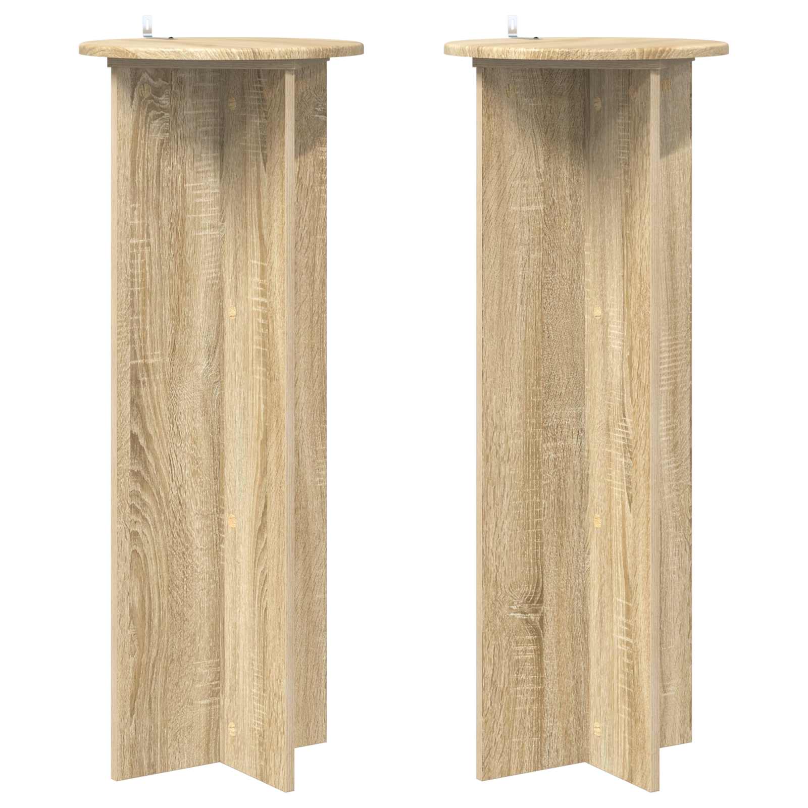 Supporto per piante 2 pz Rovere Sonoma Ø40 x 100 cm
