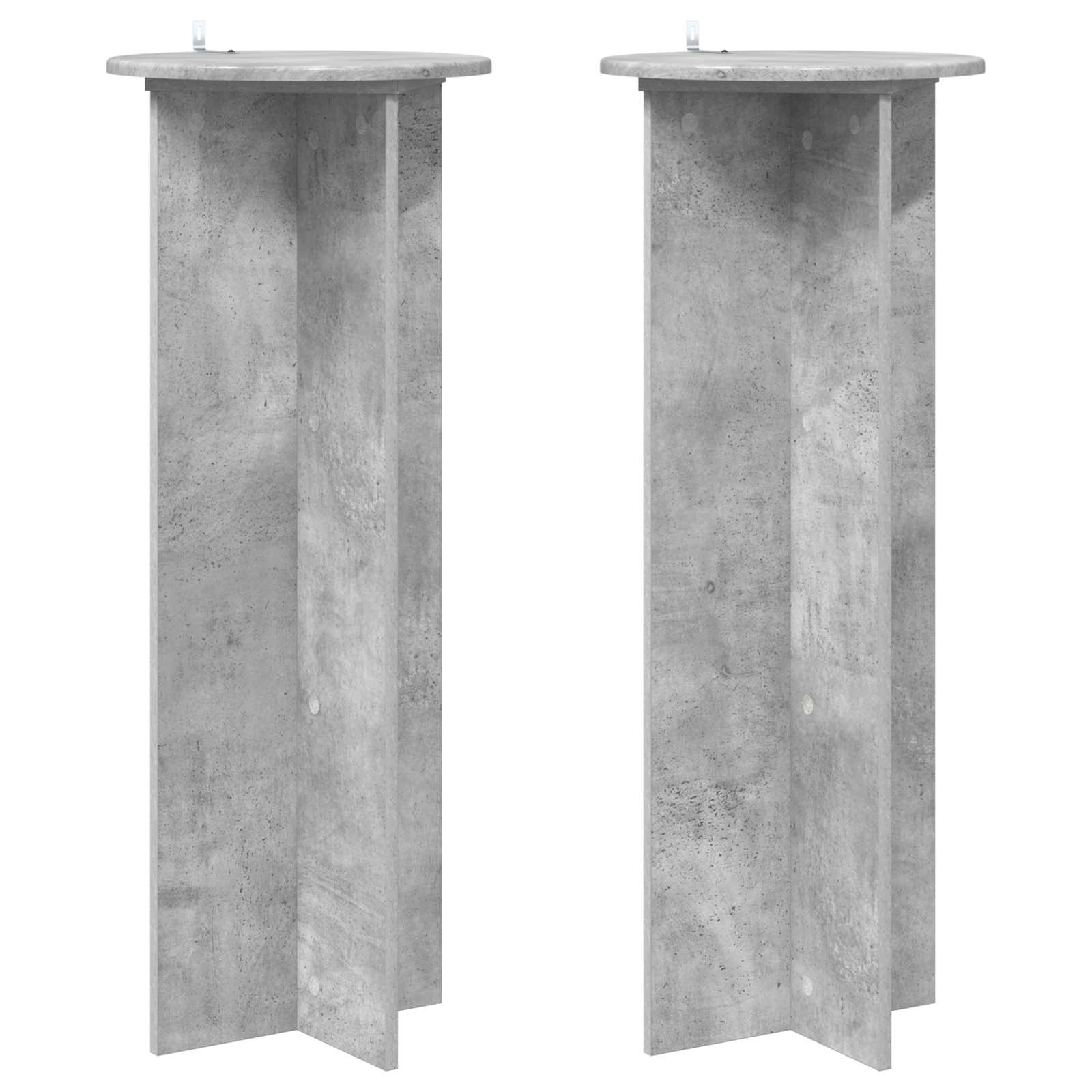 Supporto per piante 2 pz Grigio Cemento Ø40 x 100 cm
