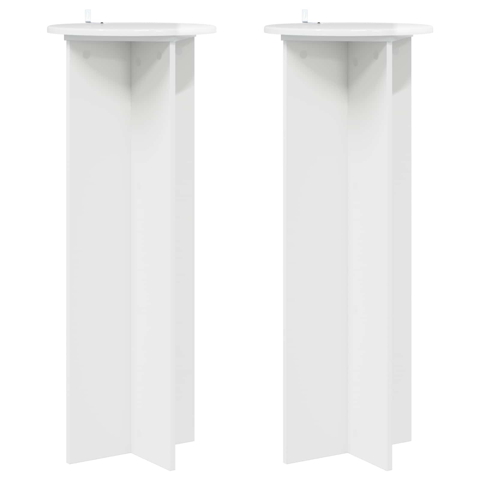 Supporto per piante 2 pz Bianco Lucido Ø40 x 100 cm