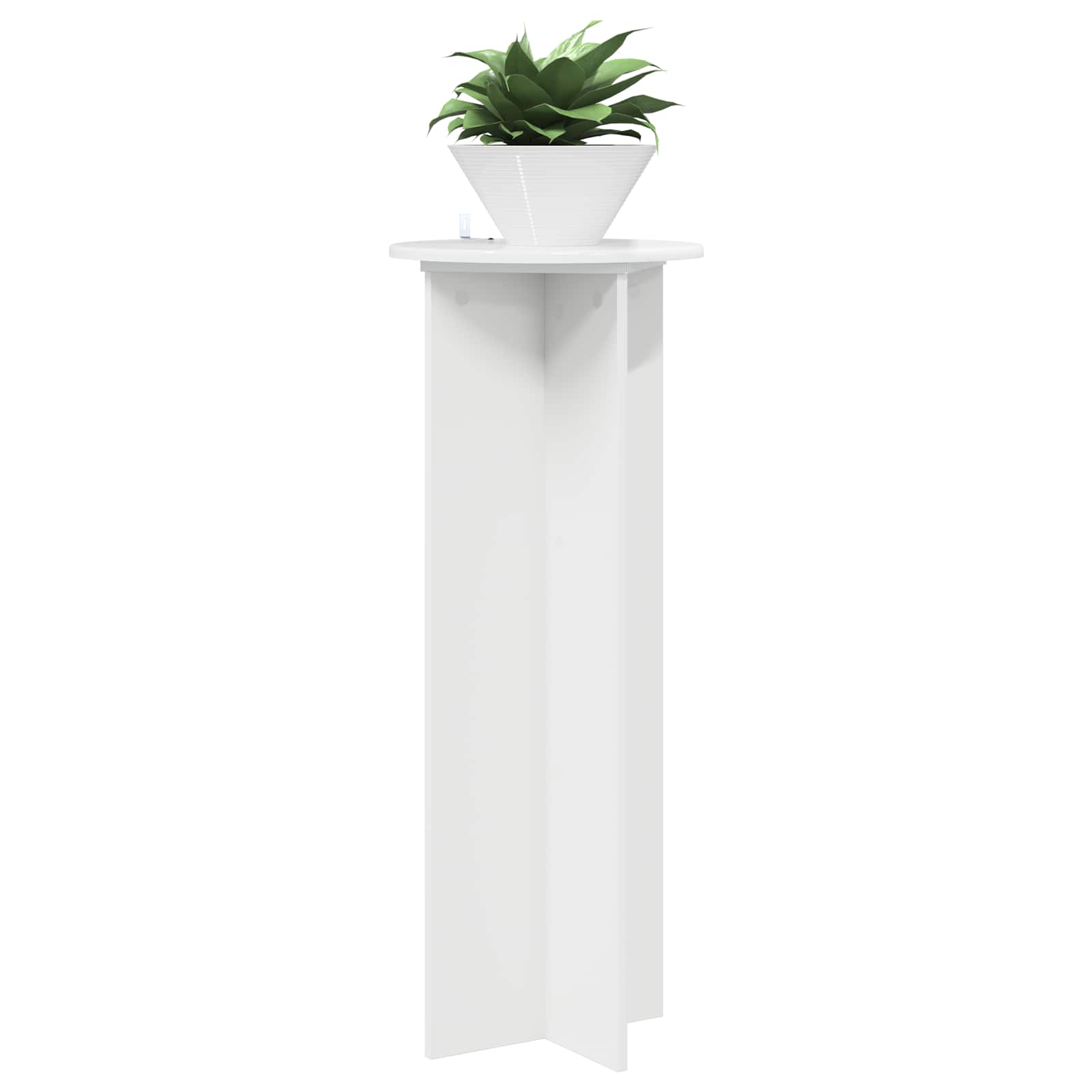 Supporto per piante 2 pz Bianco Lucido Ø40 x 100 cm