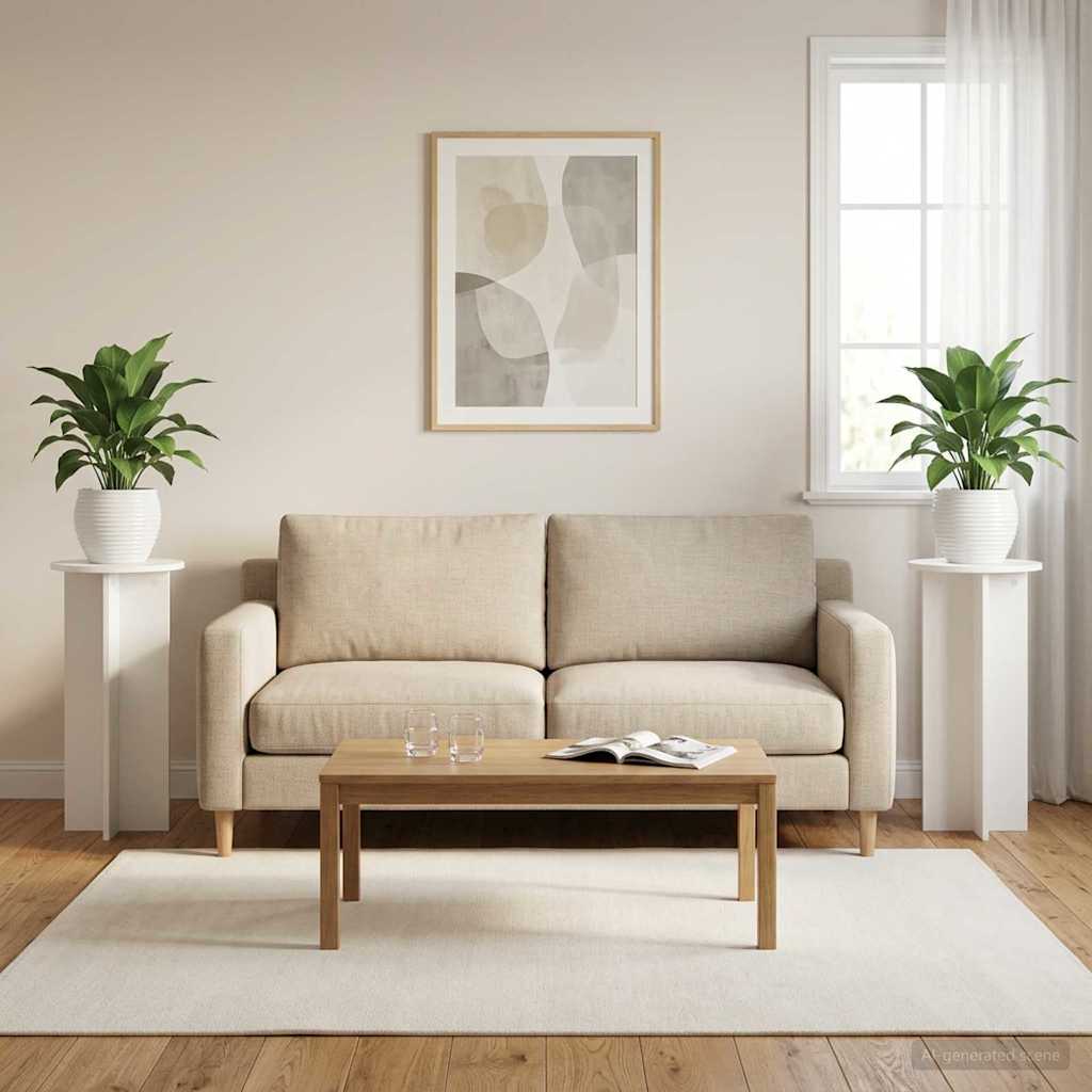 Supporto per piante 2 pz Bianco Lucido Ø40 x 100 cm