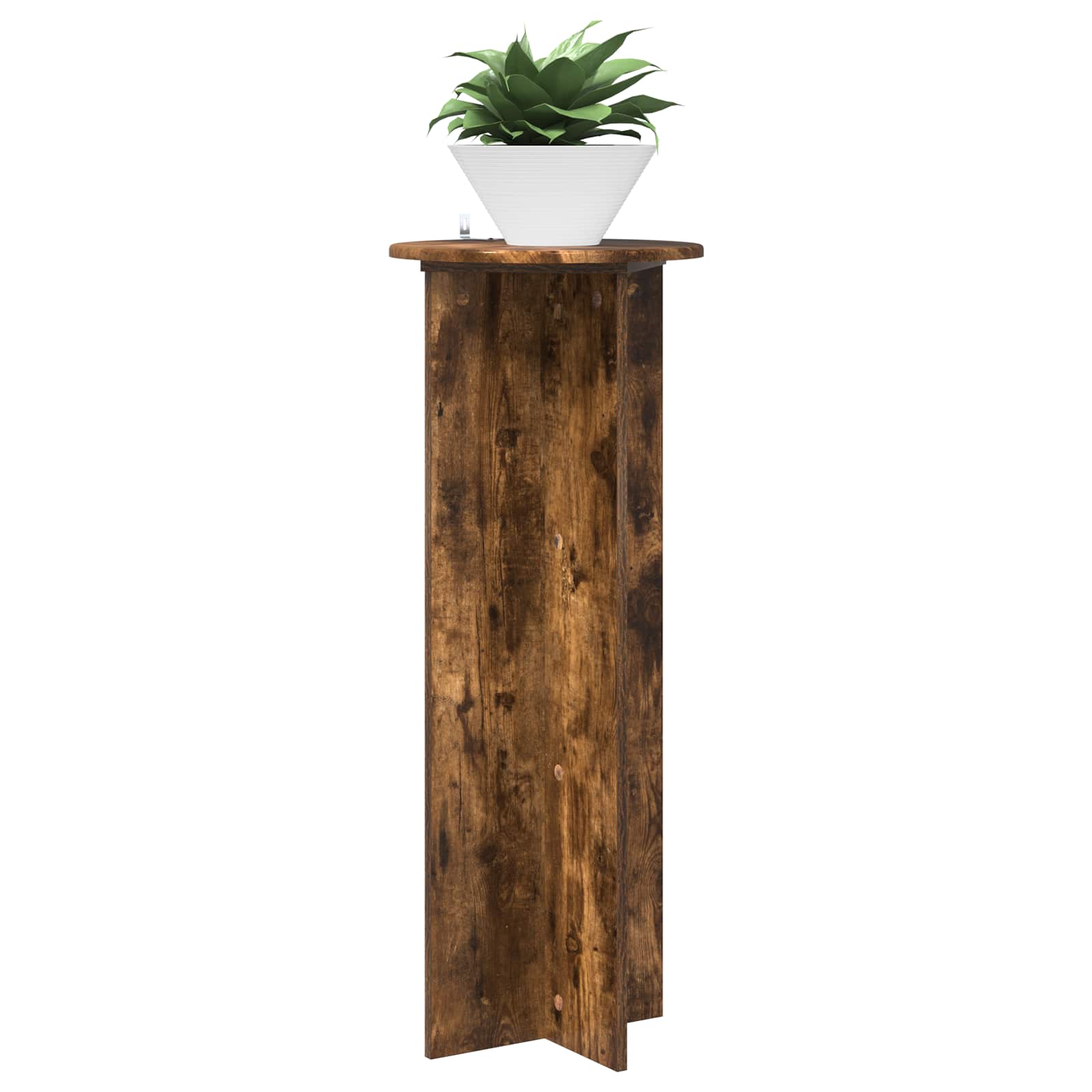 Supporto per piante 2 pz Rovere Fumo Ø40 x 100 cm
