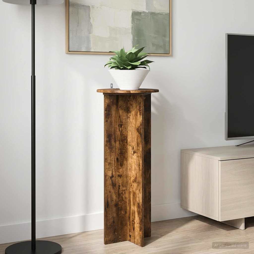 Supporto per piante 2 pz Rovere Fumo Ø40 x 100 cm