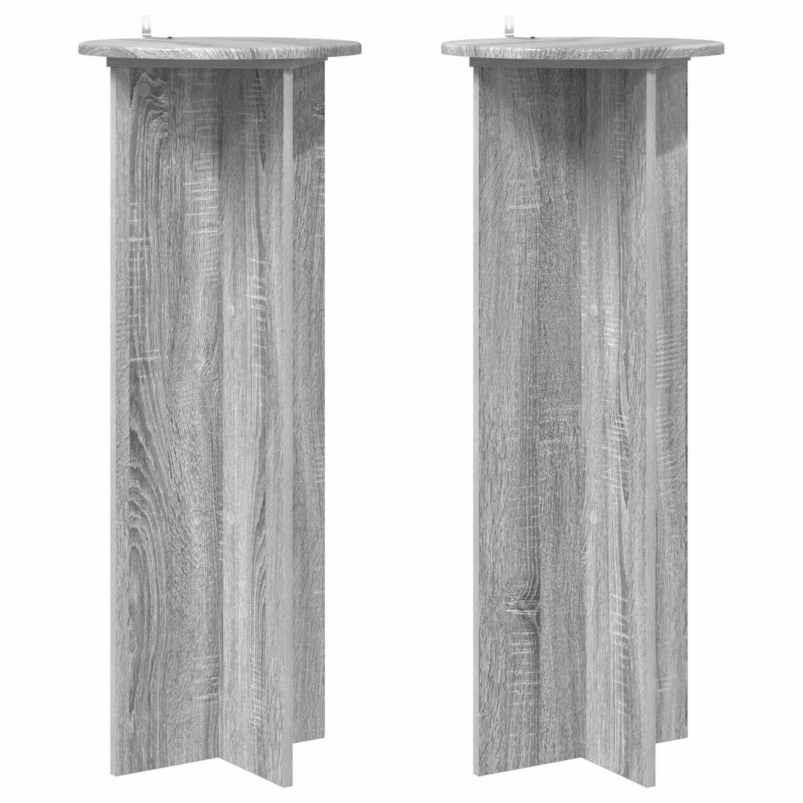 Supporto per piante 2 pz Grigio Sonoma Ø40 x 100 cm